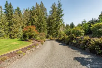 Entry Drive 100% Private from the road