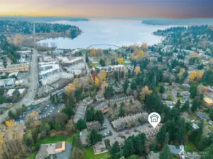 aerial view neighborhood