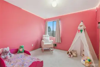 second bedroom with walk in closet