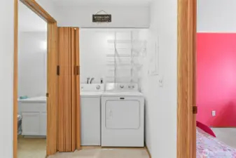 designated laundry corner