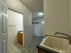 Half bath in Laundry Room