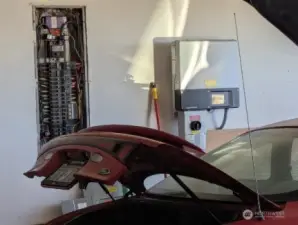 Electrical panel needs repairs. Has solar power.