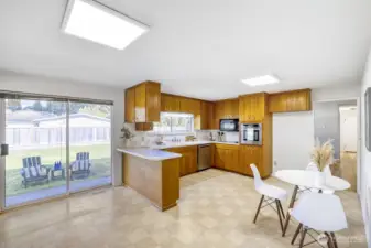 Slider from Kitchen to outdoors.