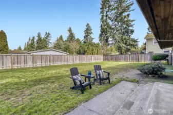 Large Fenced back yard.
