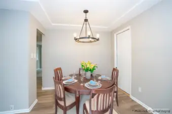Virtually Staged dining space