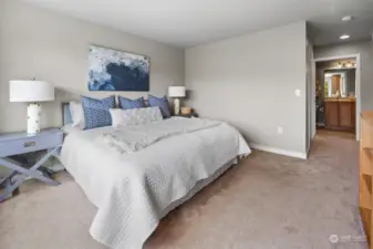 Two large well appointed bedrooms with built in storage and closet organizers