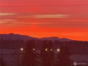 Sunrise looking east.