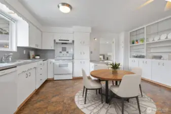 ADU - spacious kitchen with eating area and built-ins with plenty of storage