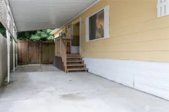 Main entrance/ carport