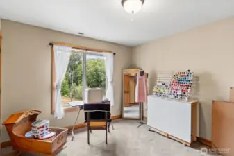 upstairs bedroom with plush carpet
