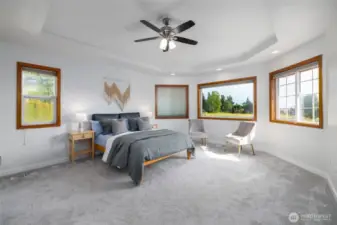 Upstairs primary suite.