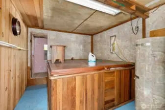 Hot tub room/potential ADU off garage.