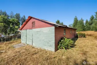 Back of barn.