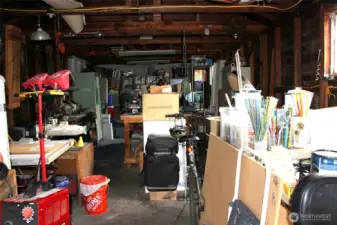 Interior of garage