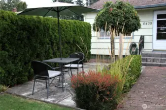 Nice patio in front yard
