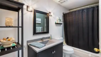 Well-appointed bathroom perfect for guests or everyday use.