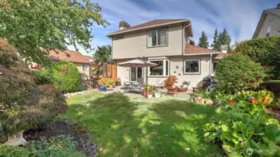 This backyard oasis ideal for gatherings or peaceful afternoons outdoors.