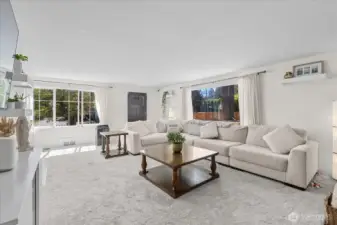 Living room, lots of natural light
