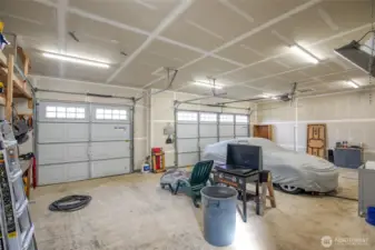 3 car garage with heater.
