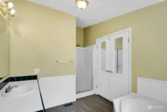 Separate Shower and Soaker Tub off Master Bedroom