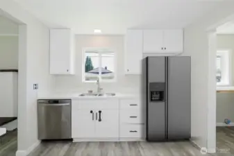 Fridge staged