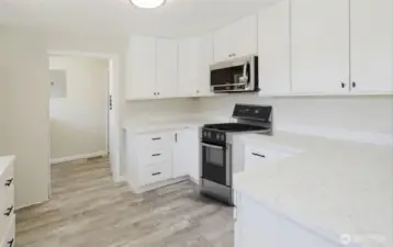 Stove staged
