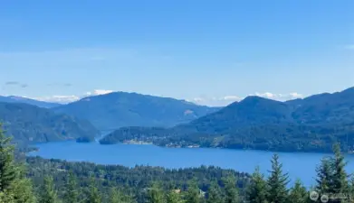 What view will be like when trees are cleared looking SE towards Lake Whatcom and Sudden Valley on far side of lake