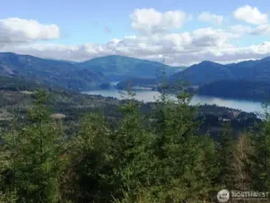 Potential views from Lot 20 when trees are thinned looking at Lake Whatcom