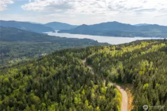 Aerial View from Lot 20 of Lake Whatcom from northern portion of the lot looking to the south