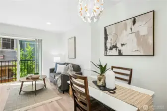 Space for dining as well