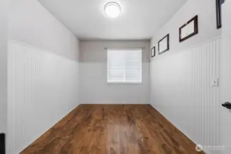 Main floor office with french doors.