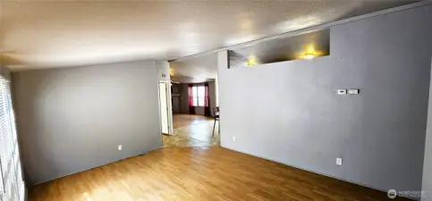 View from front door into family room