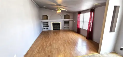 Living room with fireplace