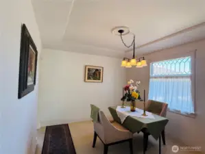 Spacious dining room.