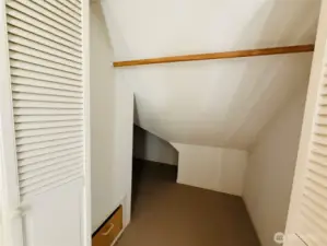 The other closet in the upstairs bedroom.