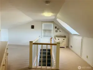 Upstairs space for furniture.