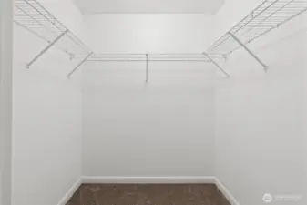 Walk-in closet in second bedroom.