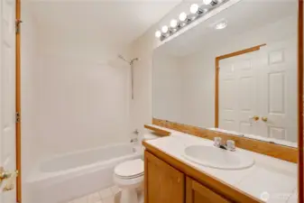 Easy access from the 2nd bedroom (or hall) to the guest bathroom.
