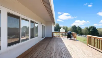 Huge, brand new back deck perfect for entertaining or just watching the sunset.