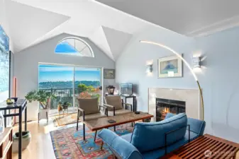 It also boasts hardwood floors and a wood burning fireplace.