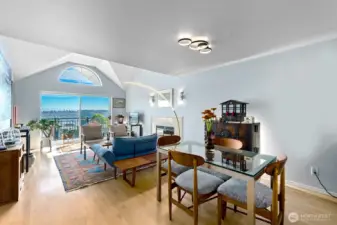 Plenty of space for a large dining room table.