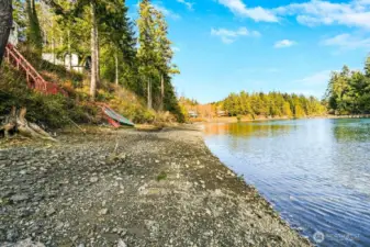 Access to the water down your stairs.