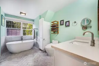 The spa like bathroom