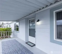 Welcoming Covered Front Door Entrance