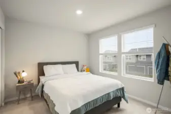 Upstairs bedroom facing front of house