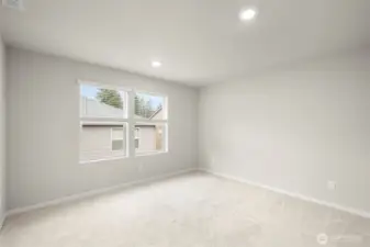 Generously sized primary bedroom