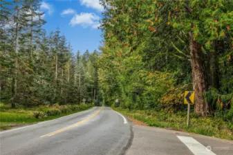 Lofgren Road offers easy access to 305 or to Manitou Beach and Rolling Bay without getting on the highway