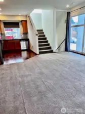 Open living room with dining room combo