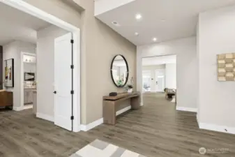 Open entry and generous room sizes throughout!  Main floor home office or bedroom with 3/4 bath & walk in closet.