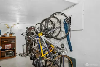 Bike storage room.
